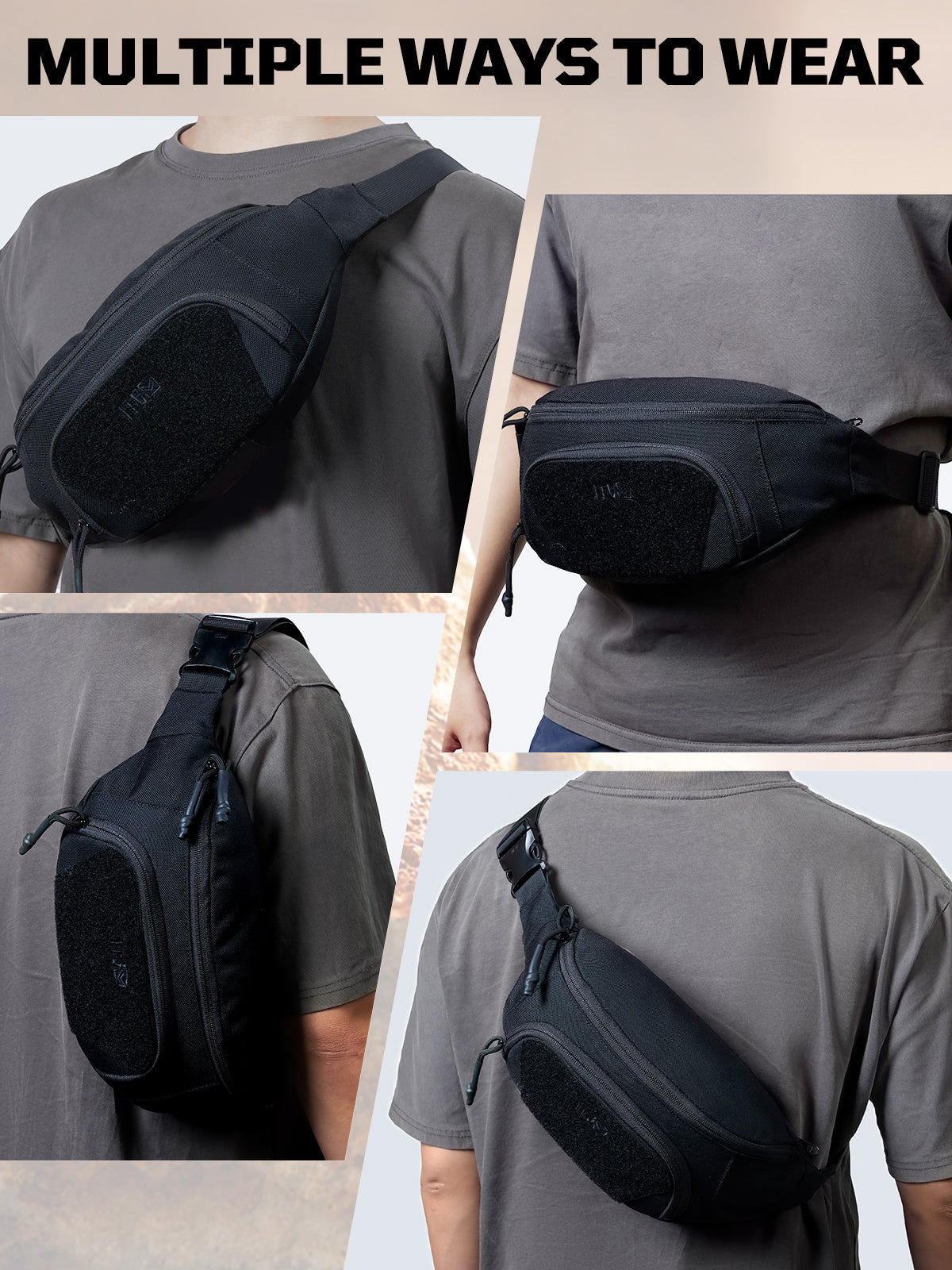 1TG Tactical Waist Bag for Hiking, Running, Urban